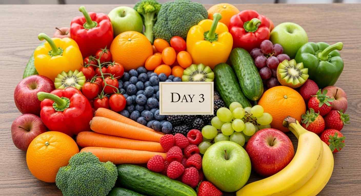 Fruits and Vegetables – Balanced diet for Day 3